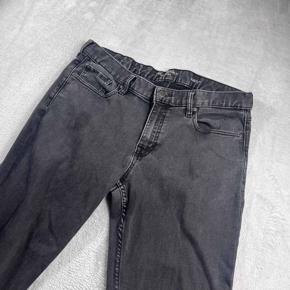 Banana Republic Traveler Jean 34x28* Slim Fit Mens Denim Pants Black‎